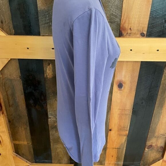 S Oliver long sleeved cotton purple graphic floral tee with embellishments - Picture 6 of 6